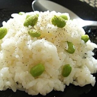 生米から簡単、枝豆のリゾット